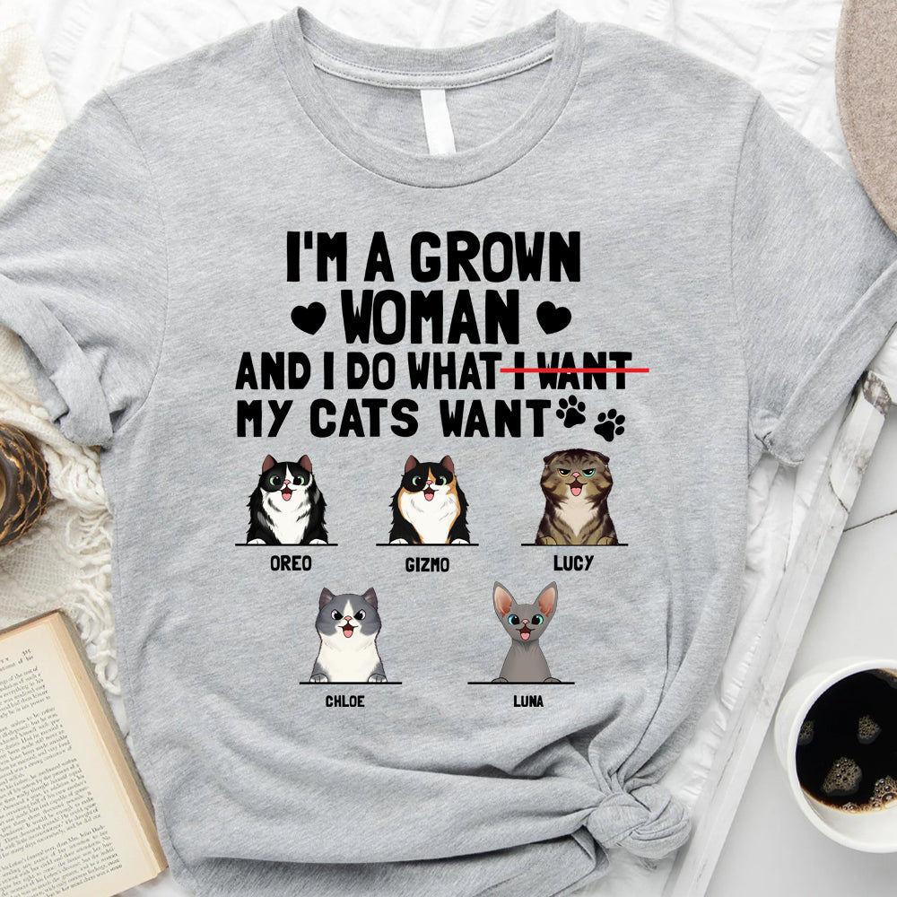 I do what my cat wants Personalized T-shirt