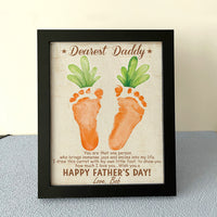 Thumbnail for Dearest Daddy Handprint Art Craft Photo Frame, Kids Footprint