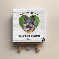 Thumbnail for Personalized Gift For Dog Lovers,Square Stone Album,Happy Mother's Day- World's Best Dog Mom - Jonxifon