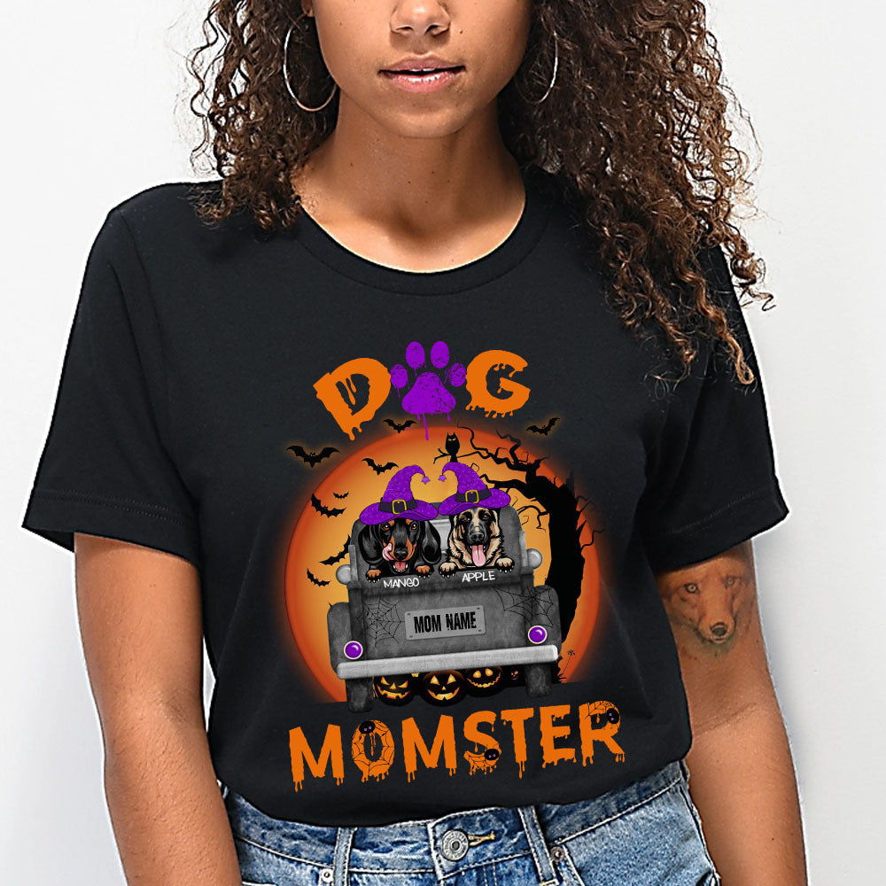 Dog Momster Halloween Truck T-shirt/ Hoodie, Gift for Dog Lovers CustomCat