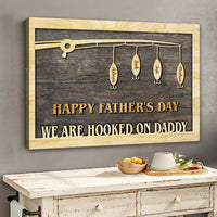 Thumbnail for WE ARE HOOKED ON GRANDPA/DADDY - Personalized Canvas