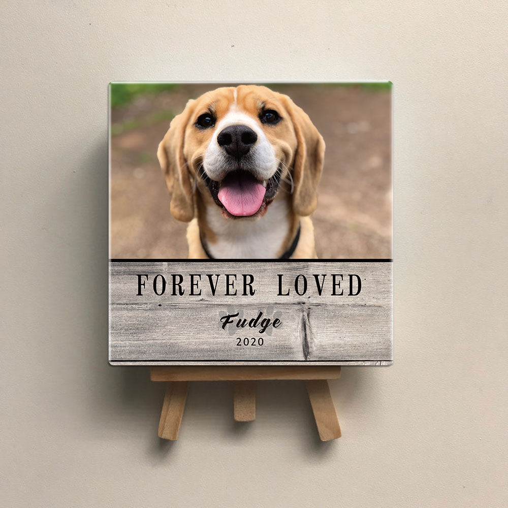 Personalized Pet Memorial Square Stone Album-Dog Cat Gifts-Pet Gift-DOG & CAT-Forever Loved - Jonxifon