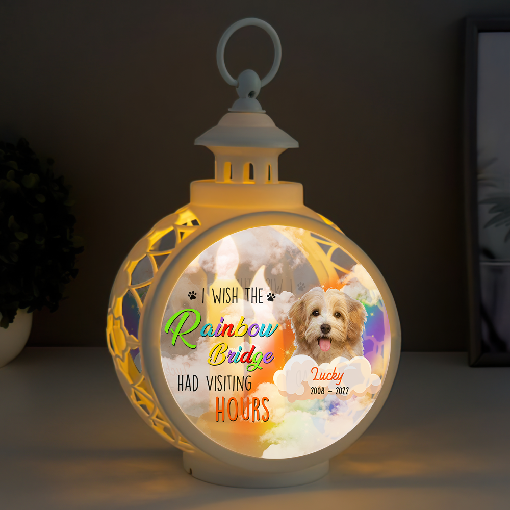 I Wish The Rainbow Bridge Dog Cat LED Light Ornament, Memorial Gift