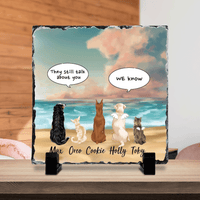 Thumbnail for They still talk about you conversation, Pet Memorial Rosy Clouds Slate Photo, Pet Loss Gift - Jonxifon