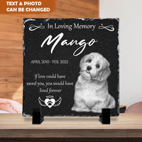 Thumbnail for I Love You Your Whole Life Pet Memorial Slate Photo, Pet Loss Gift