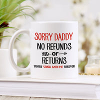 Thumbnail for No Refunds Or Returns - Personalized white mug