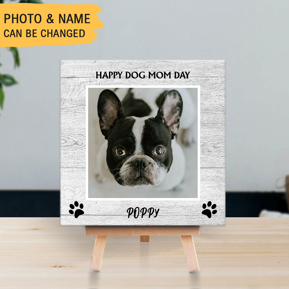 Personalized Gift For Dog Lovers,Square Stone Album-Happy Dog Mom Day - Jonxifon