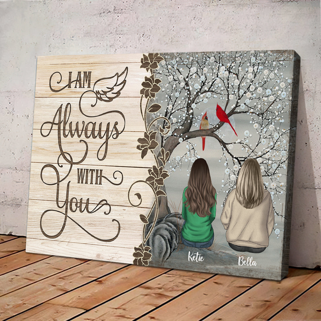 I Am Always With You Memorial Personalized Canvas