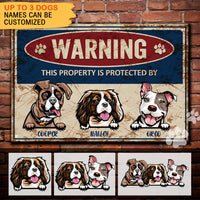 Thumbnail for Warning- Funny Personalized Metal Sign For Dog Owner's Home - Jonxifon