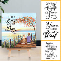 Thumbnail for I'm Always Right Here, Woman And Dog - Personalized Dog Memorial Stone Album