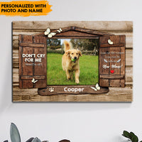 Thumbnail for Don't Cry For Me - Personalized Memorial Canvas, Memorial Gift For Pet Lovers - Jonxifon