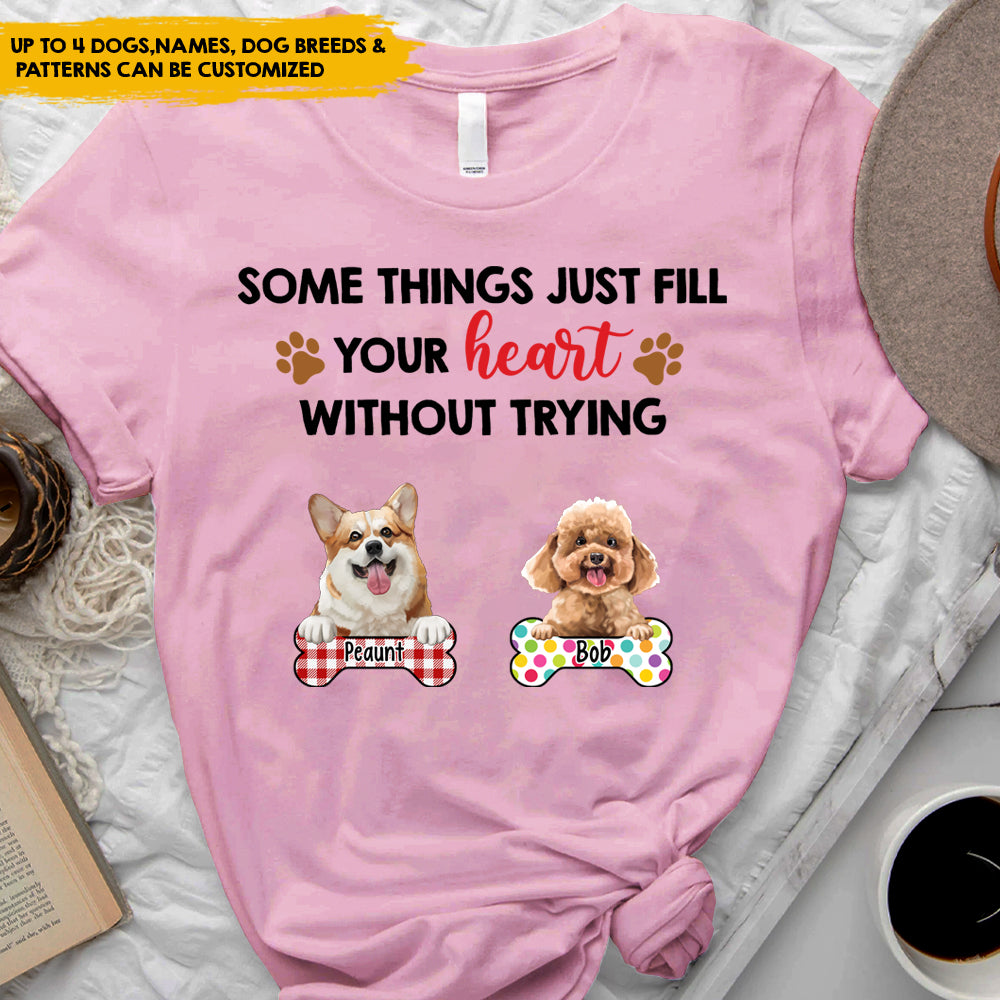 Some Things Just Fill Your Heart - Personalized T-Shirt, Gift For Dog Lovers