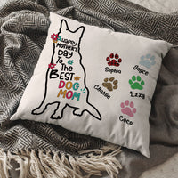 Thumbnail for Happy Mother's Day Best Dog Mom - Personalized Pillow - Jonxifon