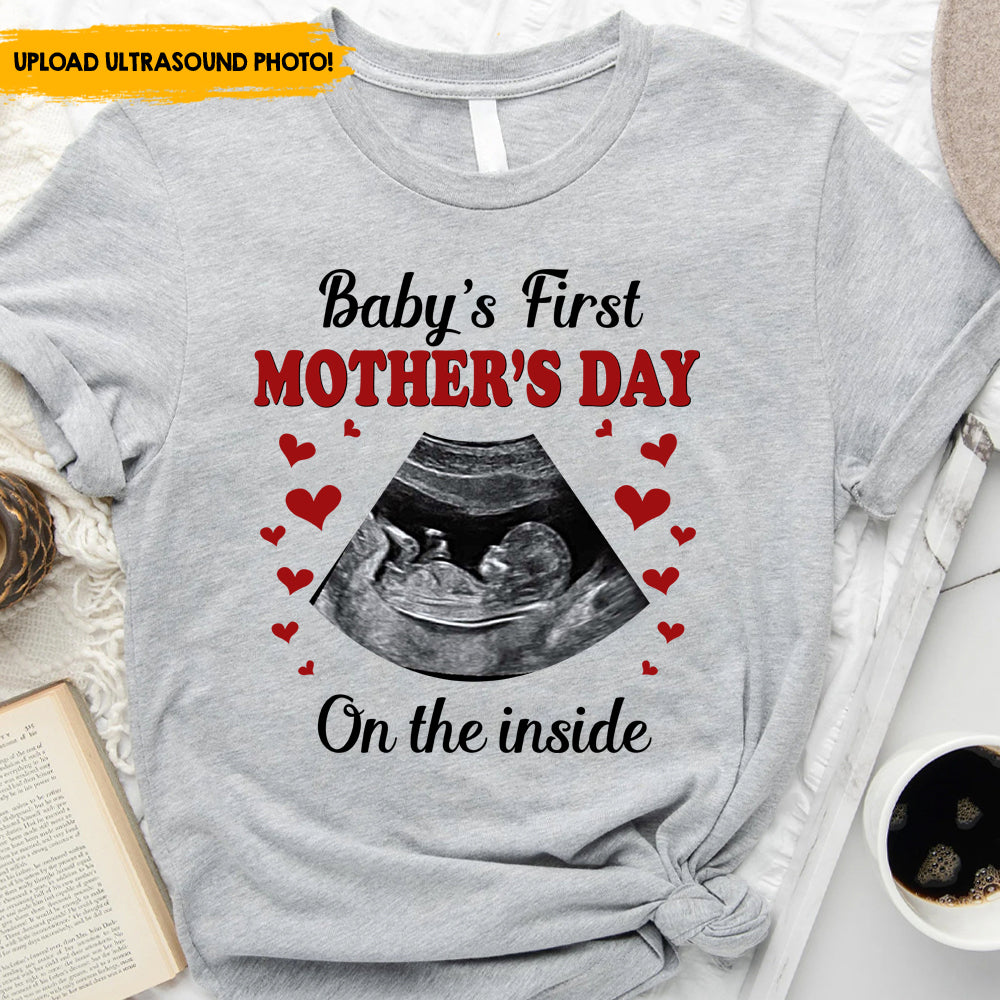 Baby's First Mother's Day - Personalized Ultrasound T-shirt, Mother's Day Gift