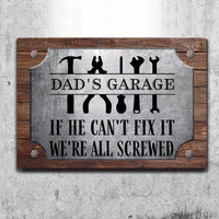 Thumbnail for We're all Screwed Garage Sign Personalized Metal Sign