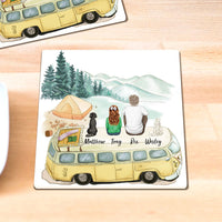 Thumbnail for Family Square Stone Coasters Gifts For The Whole Family - Camping - Jonxifon