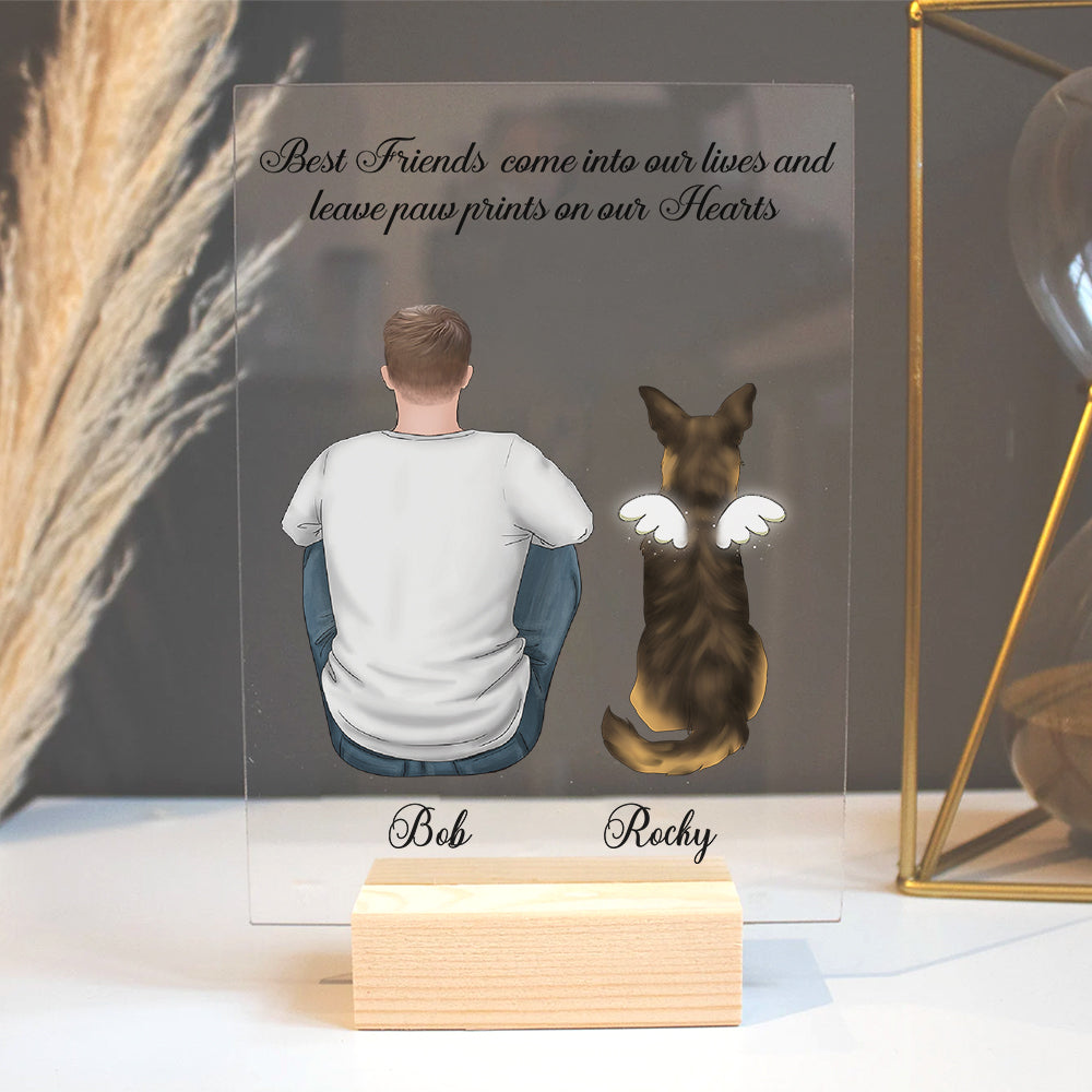 Owner and Pet, Loss Sympathy - Personalized Acrylic plaque