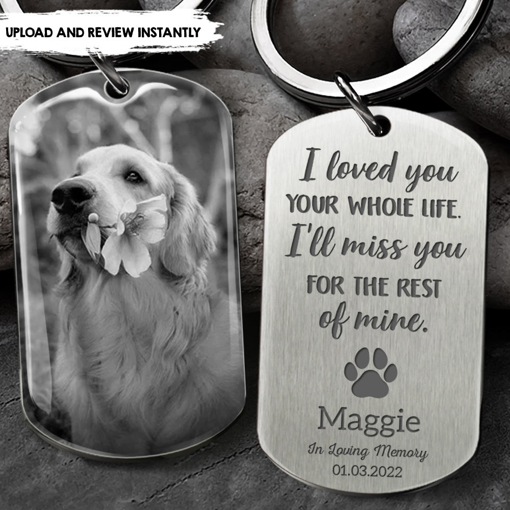 I Loved You Your Whole Life - Personalized Pet Loss Keychain, Pet Sympathy Memorial Gift