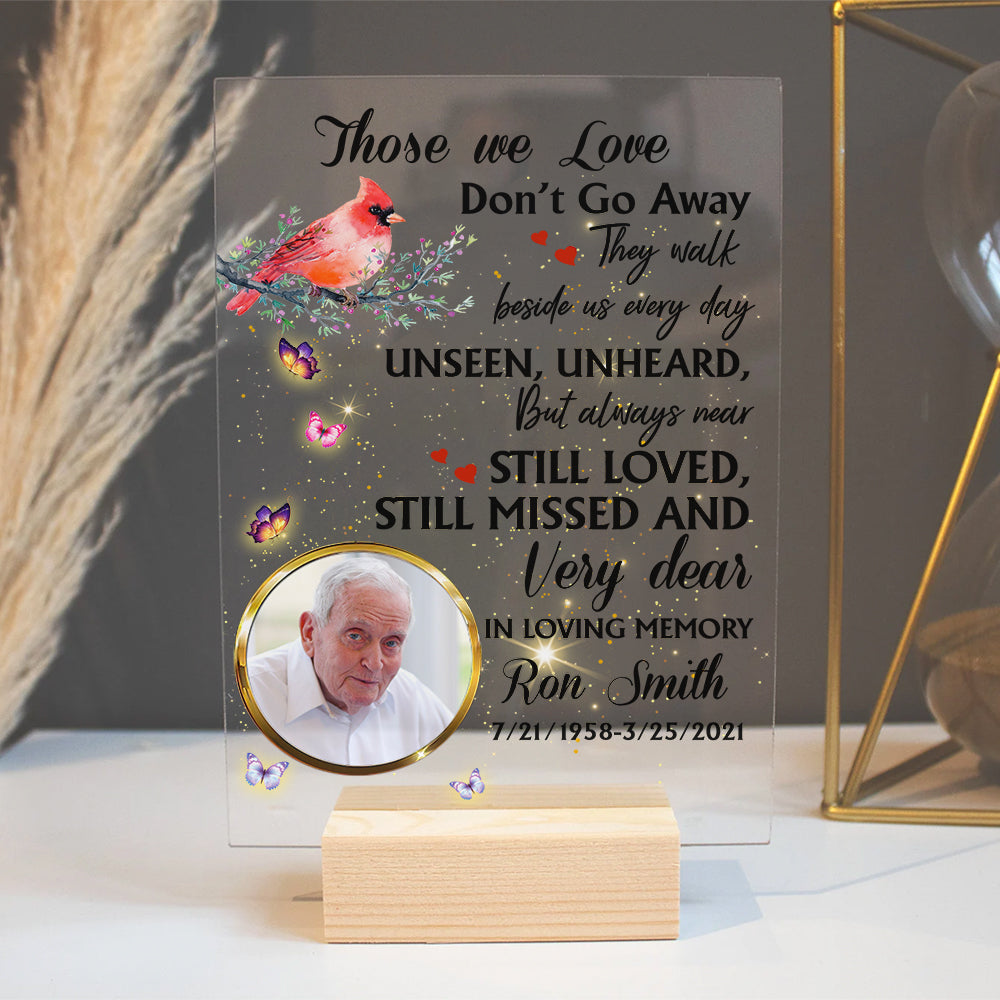 Those We Love Don't Go Away - Personalized Acrylic Plaque