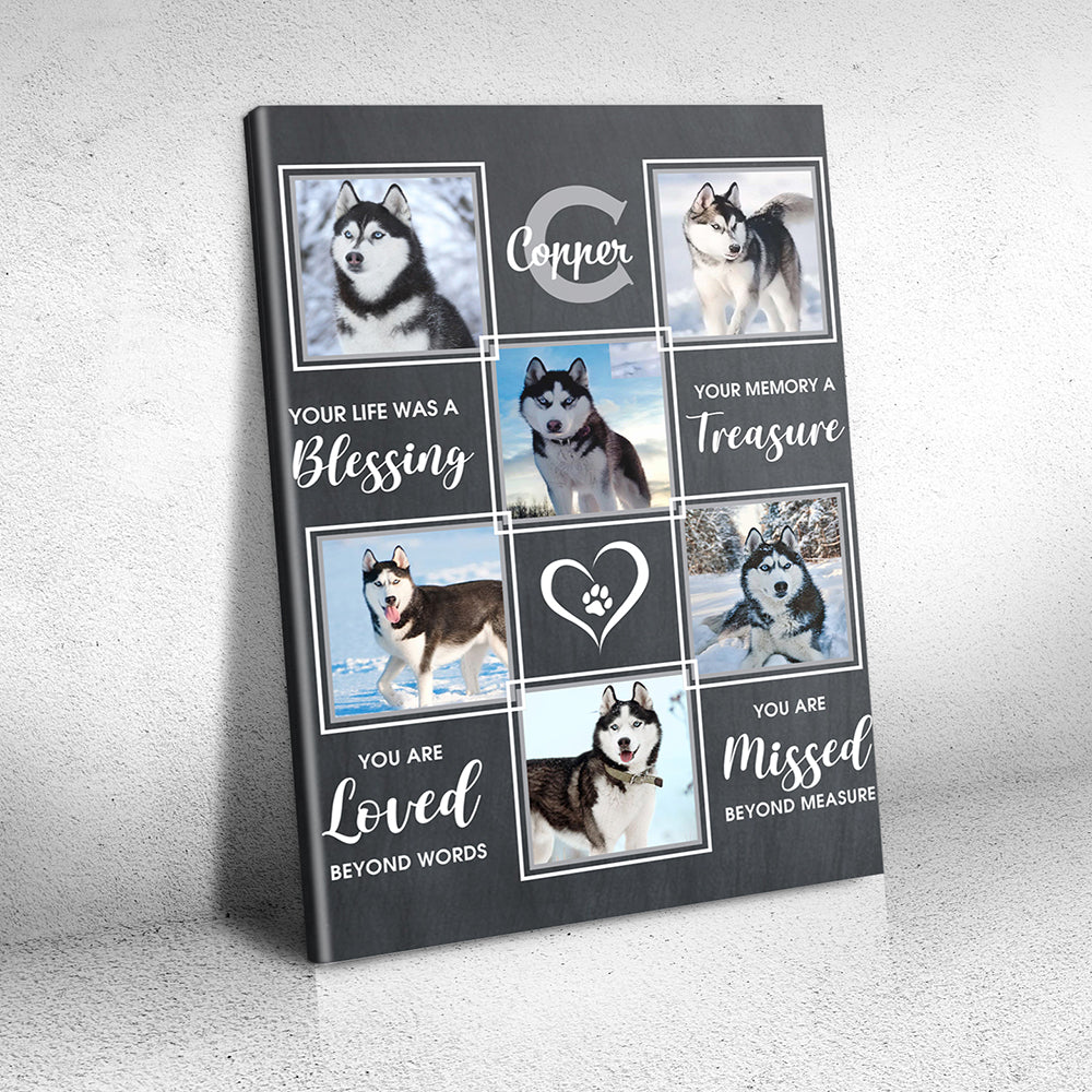 Loving You, Pet Memorial - Personalized Photo Collage Canvas - Jonxifon