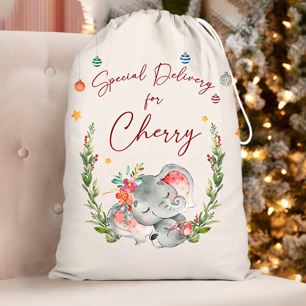 Custom Baby Name Christmas Bag, Christmas Gift