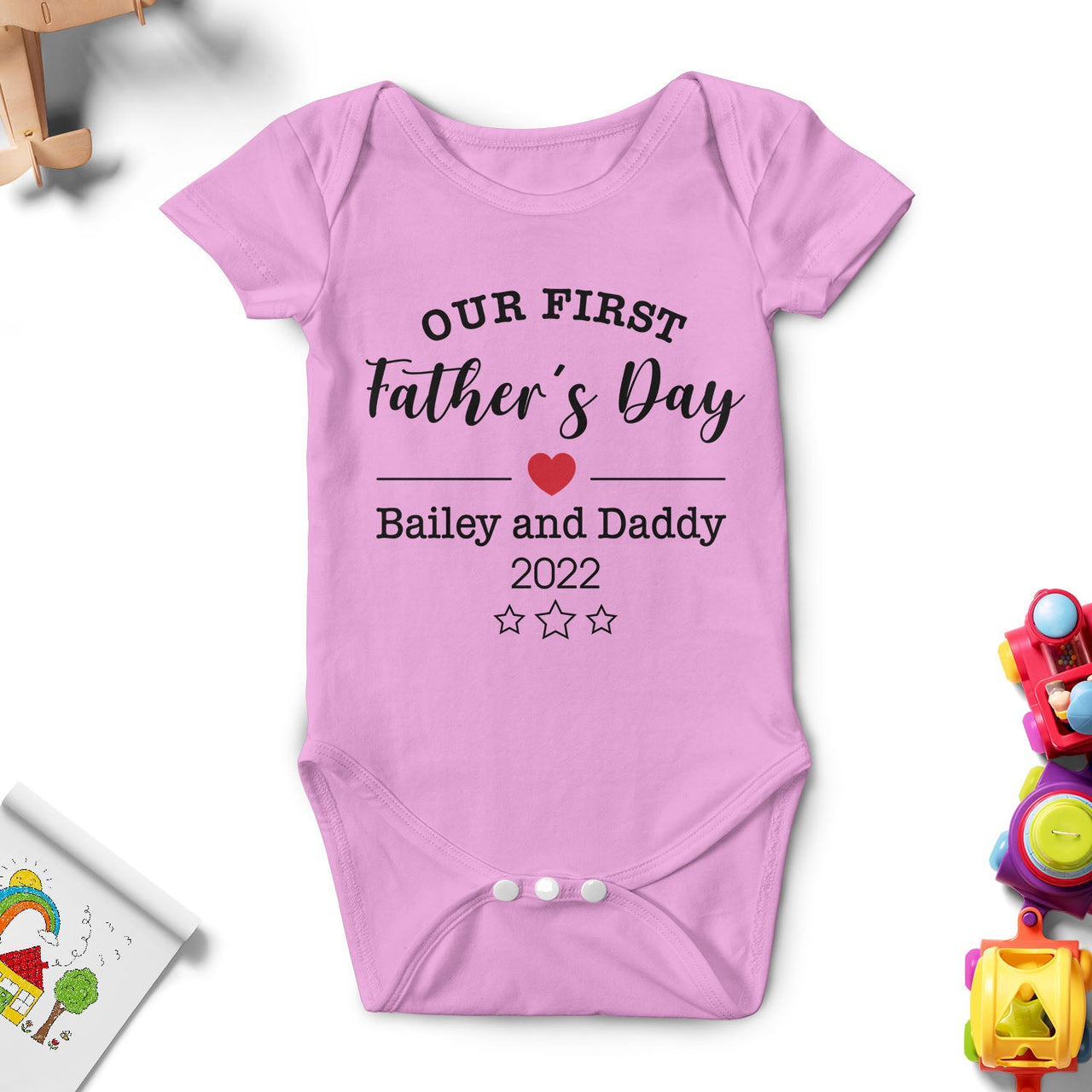 Our first Father's day - Personalized Onesie