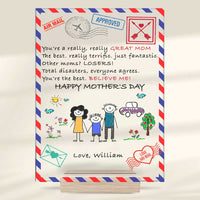 Thumbnail for Dear Mommy Air Mail - Personalized Acrylic Plaque, Mother's Day Gift