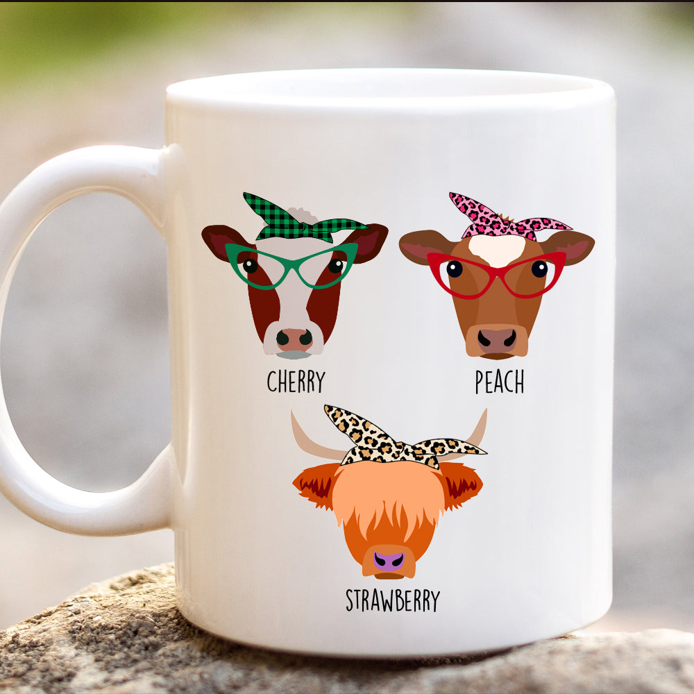 Happy Mother's Day For Cow Mom - Personalized Funny Mug - Jonxifon