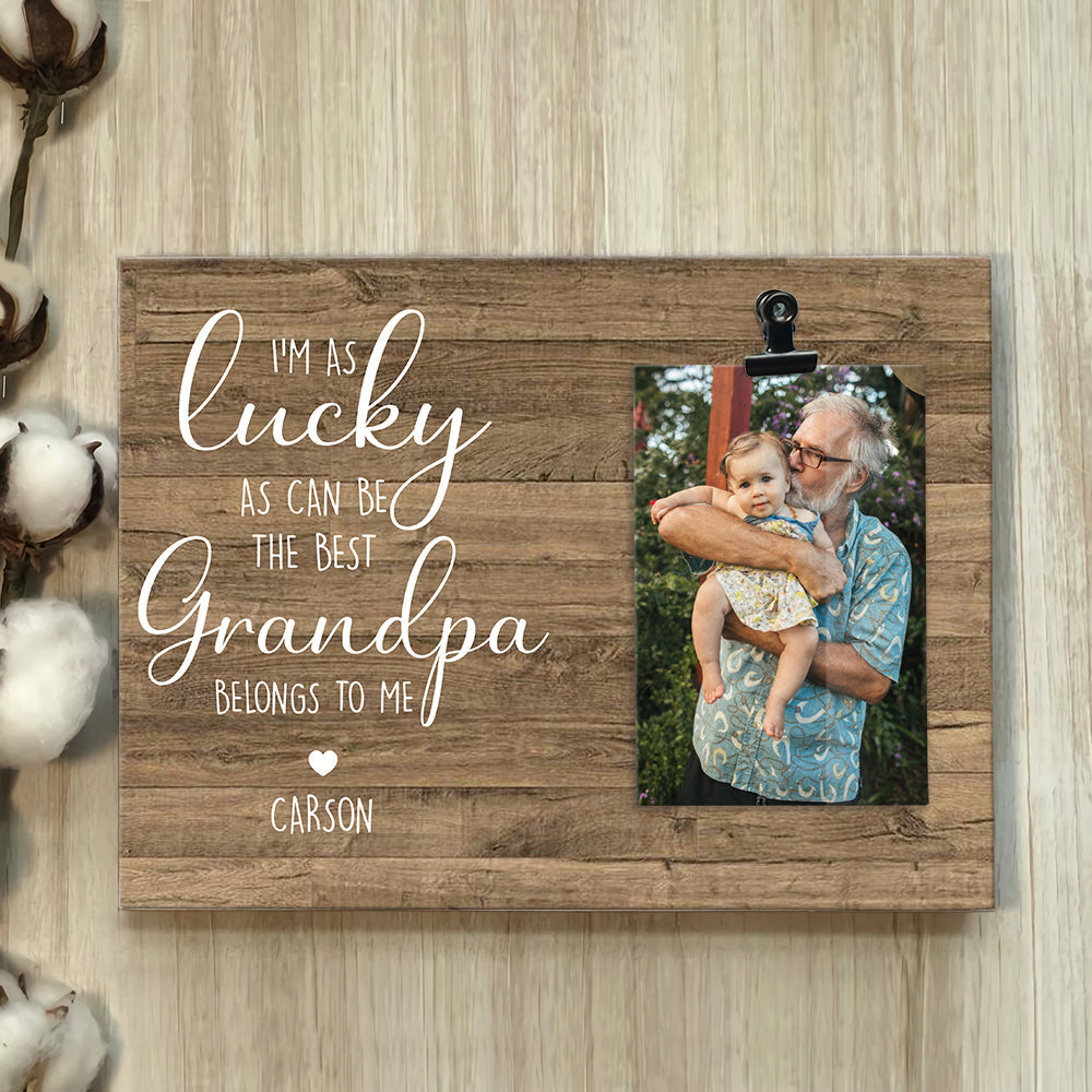 LUCKY as can be the best - Personalized Photo clip frame