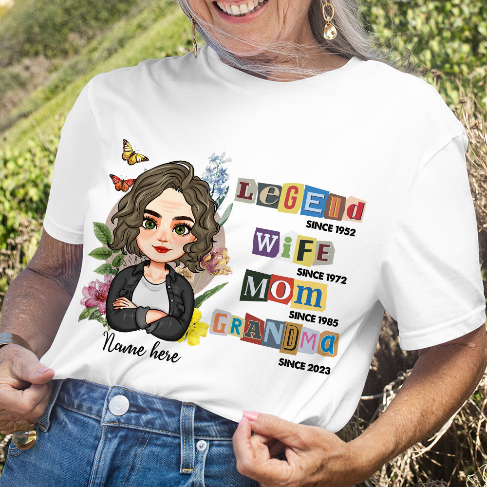 Personalized Legend Wife Mom Grandma T-shirt, Gift For Mother's Day