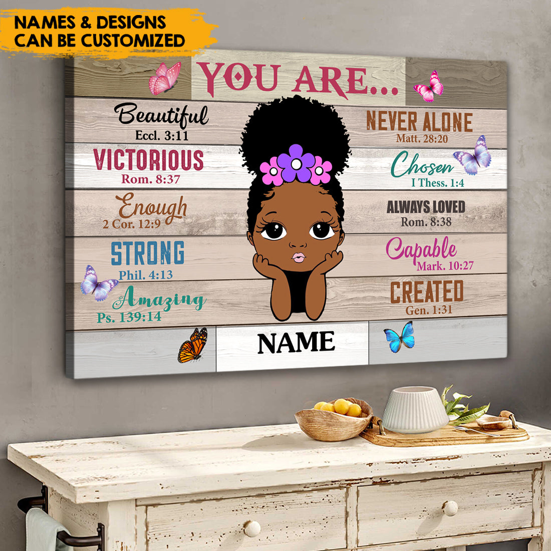 Loving You Are - Personalized Canvas For Kids