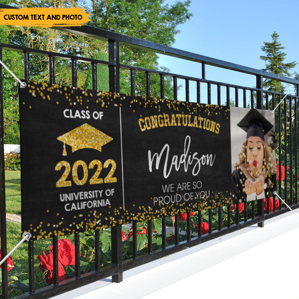 We Are So Proud Of You - Customized Graduation Banner