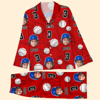 Thumbnail for Personalized Upload Photo Custom Face Baseball Sport Pajamas, Gift For Baseball Lover CHI-YEN