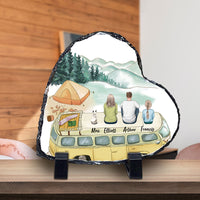 Thumbnail for Personalized Family Camping Heart  Shaped Slate Photo, Gifts For The Whole Family - Jonxifon