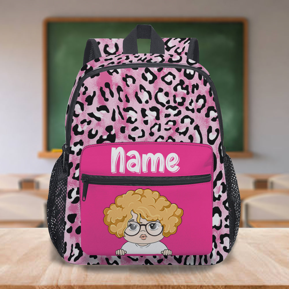 Custom Cheetah Pattern Kids Backpack, Back to School Gift