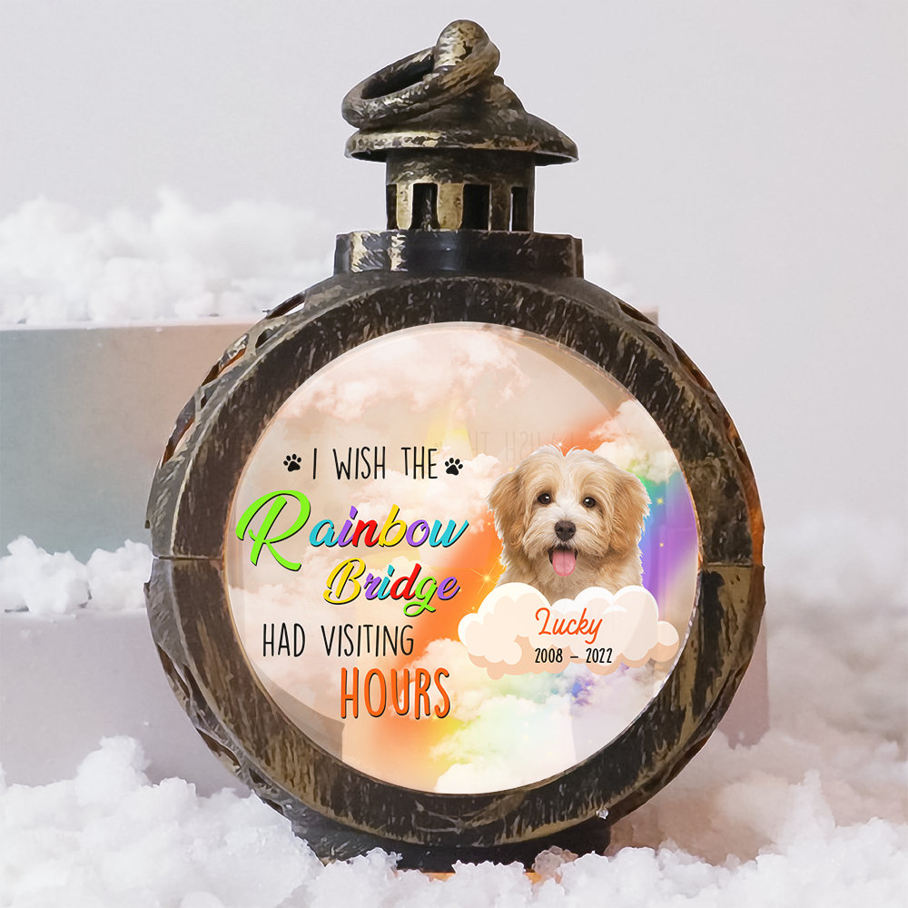 I Wish The Rainbow Bridge Dog Cat LED Light Ornament, Memorial Gift