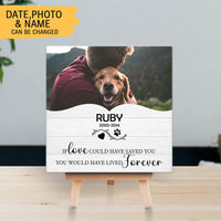 Thumbnail for Personalized Pet Memorial Square Stone Album-Dog Cat Loss Gifts-Love Could Have Saved You - Jonxifon