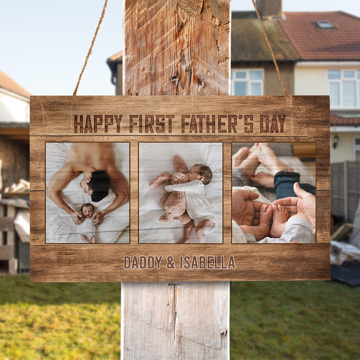 Phuong - Happy First Father's day - Custom Rectangle Wood Sign