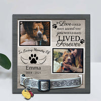 Thumbnail for Two Photos Pet memorial Pet Loss - Pet Collar Holder