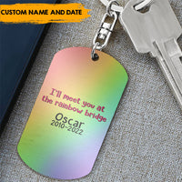 Thumbnail for Meet You At The Rainbow Bridge - Personalized 2-sided Keychain, Pet Memorial Gift