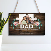 Thumbnail for Dad is the piece - Custom Rectangle Wood Sign