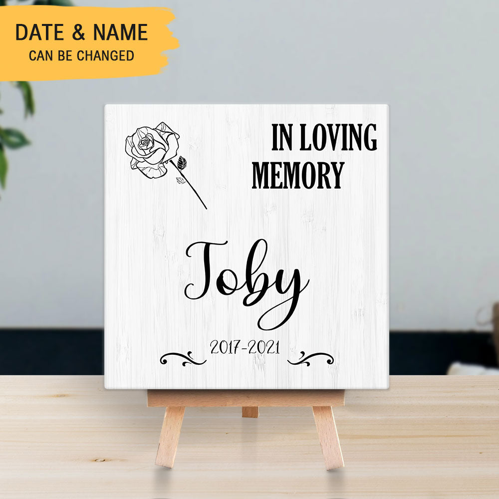 Personalized Pet Memorial Square Stone Album-Dog Cat Loss Gifts-In Loving Memory - Jonxifon