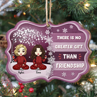 Thumbnail for Personalized There Is No Greater Gift Than Besties Friend Printed Wood Ornament, Christmas Gift For BFF CHI-THUY