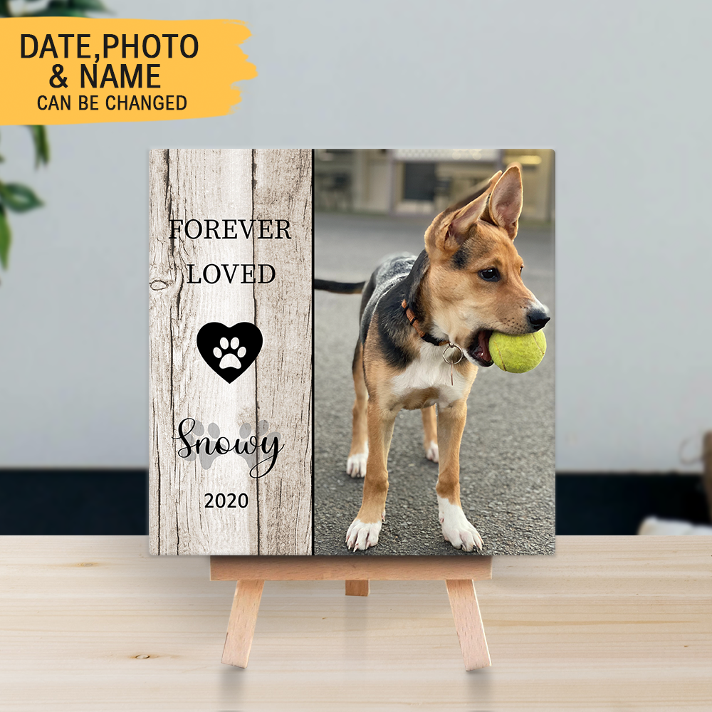 Personalized Pet Memorial Square Stone Album-Dog Cat Gifts-Pet Gift-DOG & CAT-Forever - Jonxifon