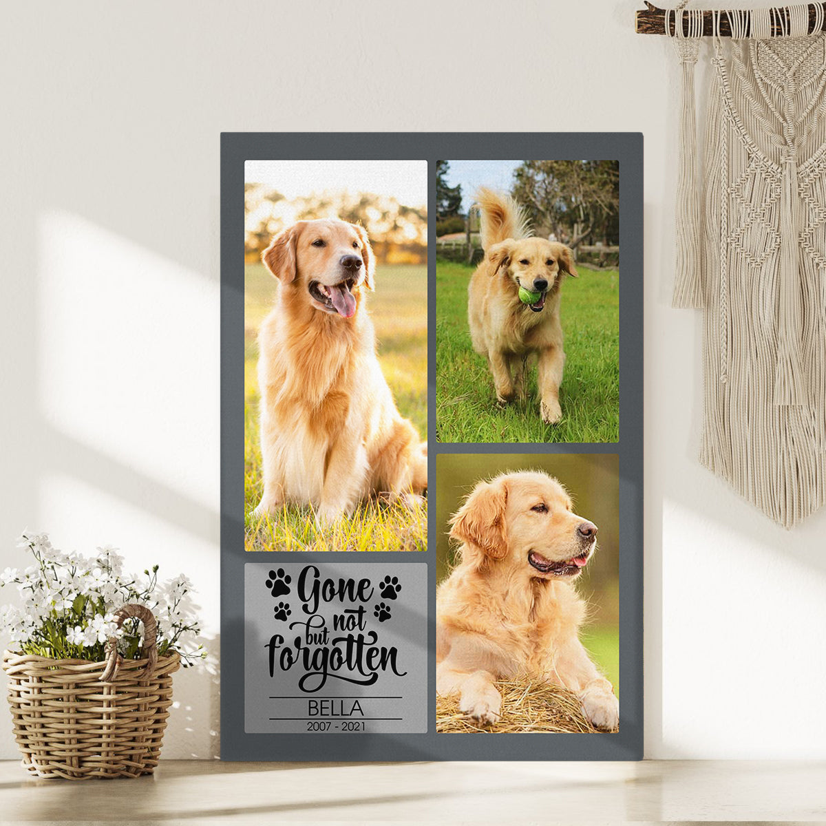 Gone But Not Forgotten - Personalized Pet Memorial Canvas