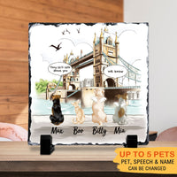 Thumbnail for They still talk about you conversation, Pet Memorial London Bridge Slate Photo, Dog Cat Loss Gifts - Jonxifon