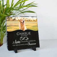 Thumbnail for Pet Memorial Stone with Photo - Square Slate Photo