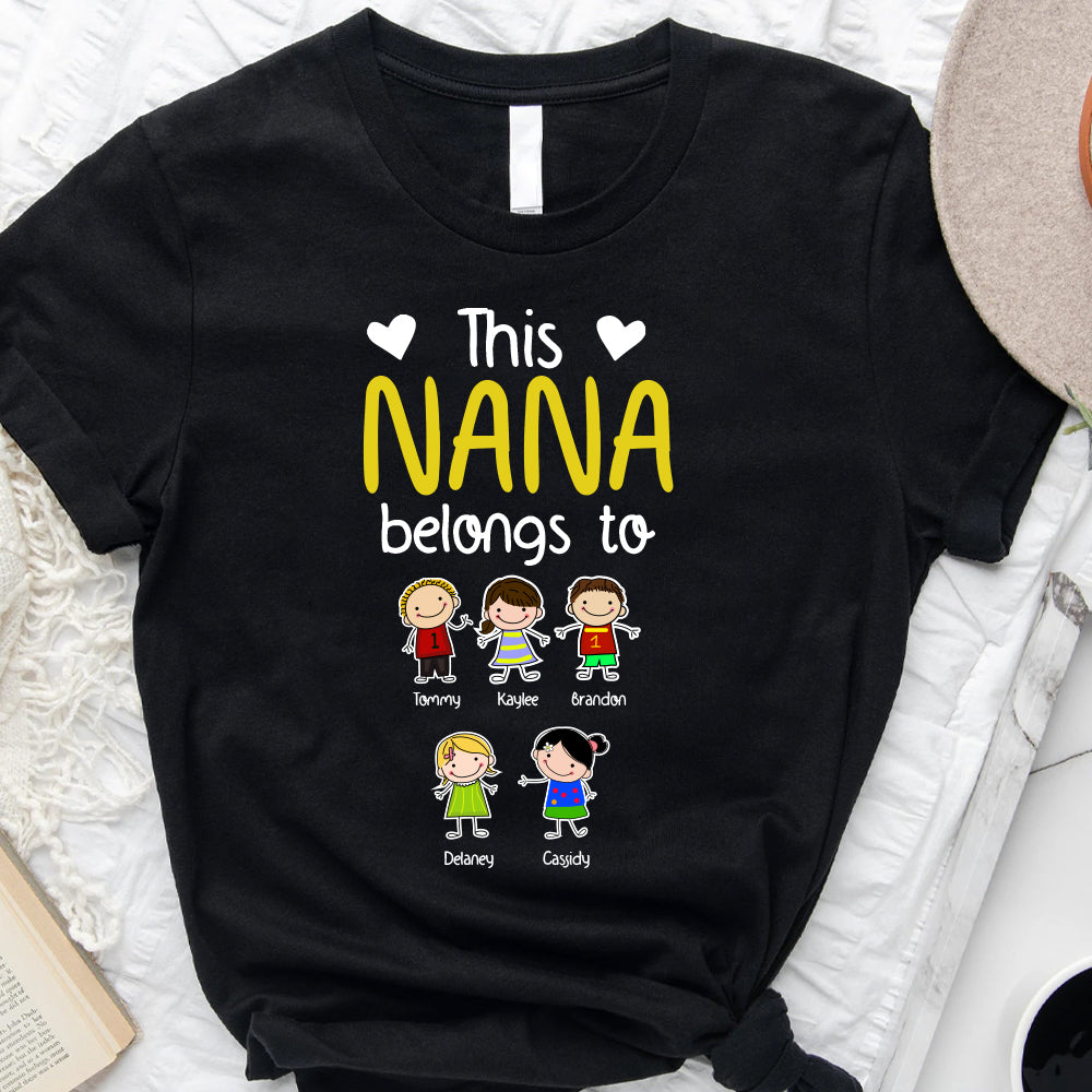 This Grandma Belongs To Personalized Shirt Custom Kid Name Mothers Day