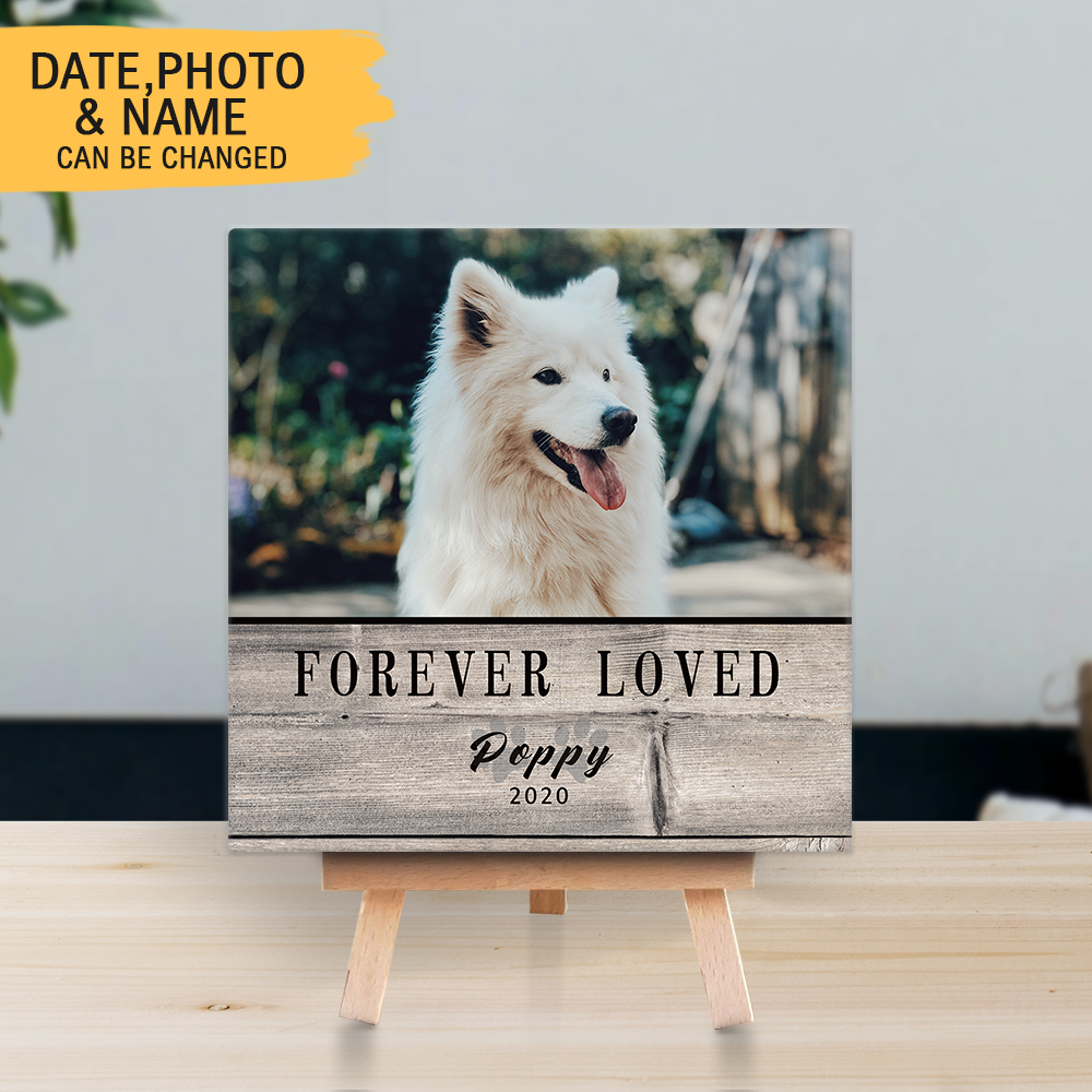 Personalized Pet Memorial Square Stone Album-Dog Cat Gifts-Pet Gift-DOG & CAT-Forever Loved - Jonxifon