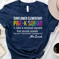 Thumbnail for Besties Teacher Squad Tshirt, DIY Gift For Back To School Day